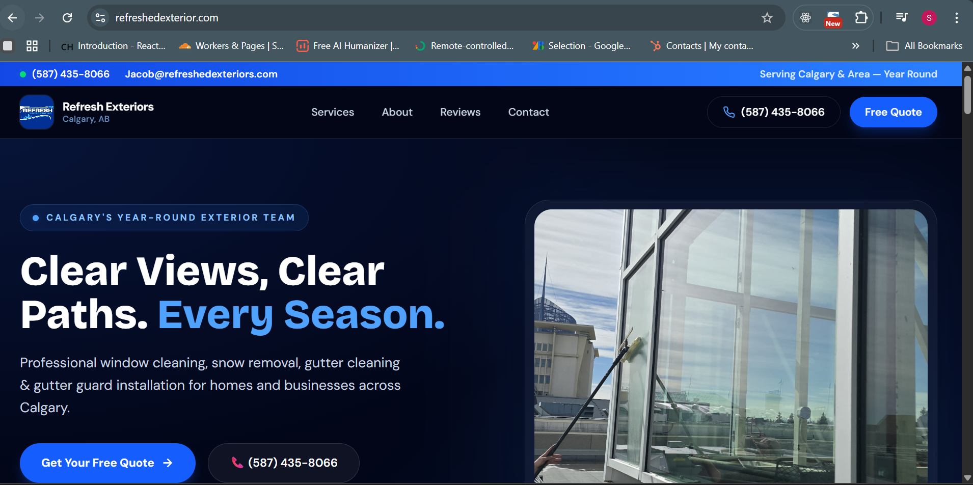 Refresh Exteriors website