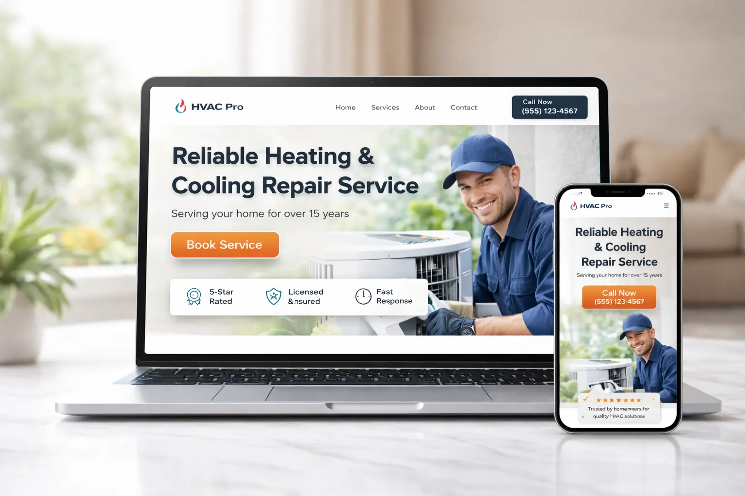 HVAC service booking system